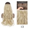 extension cheveux synthétiques sans Clip, postiche longue et lisse, noire, Blonde naturelle