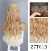 extension cheveux synthétiques sans Clip, postiche longue et lisse, noire, Blonde naturelle