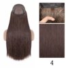 extension cheveux synthétiques sans Clip, postiche longue et lisse, noire, Blonde naturelle
