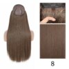 extension cheveux synthétiques sans Clip, postiche longue et lisse, noire, Blonde naturelle