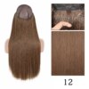extension cheveux synthétiques sans Clip, postiche longue et lisse, noire, Blonde naturelle