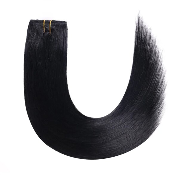extension cheveux naturels à Clip, postiche lisse, postiche