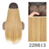 extension cheveux synthétiques sans Clip, postiche longue et lisse, noire, Blonde naturelle