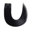 extension cheveux naturels lisses avec clips, couleur blond doré
