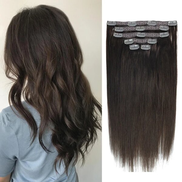 10182-9d8601.jpg extension cheveux naturels lisses avec clips, couleur blond doré