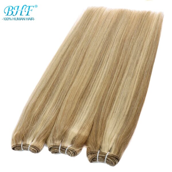 meche bresilienne naturelles Remy lisses à reflets, ombré blond miel