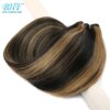 meche bresilienne naturelles Remy lisses à reflets, ombré blond miel
