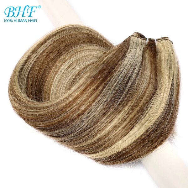 meche bresilienne naturelles Remy lisses à reflets, ombré blond miel