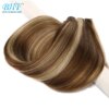 meche bresilienne naturelles Remy lisses à reflets, ombré blond miel