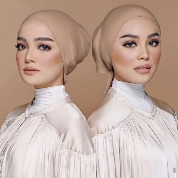 Bonnet Hijab intérieurs élastiques pour femmes musulmanes,