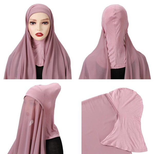 Bonnet Hijab avec Bonnet pour femmes, couvre-cou, Turban, sous-écharpe
