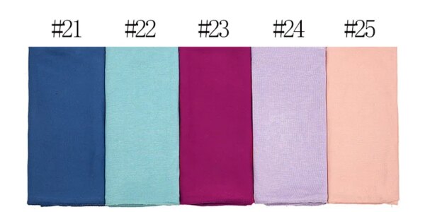 Hijab Musulman pour femmes, doux, de couleur unie, Bandana