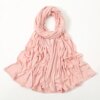 Hijab Musulman pour femmes, doux, de couleur unie, Bandana