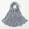 10614-553bf8.jpg Hijab Musulman pour femmes, doux, de couleur unie, Bandana