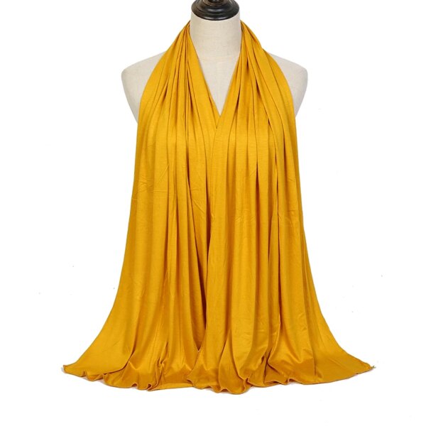 Hijab Musulman pour femmes, doux, de couleur unie, Bandana