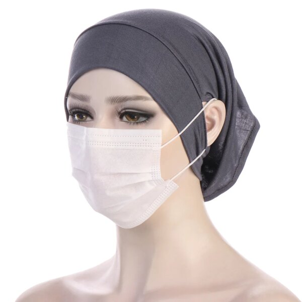 Hijab Sous-casquette souple et extensible, sous-écharpe avec trou pour les oreilles
