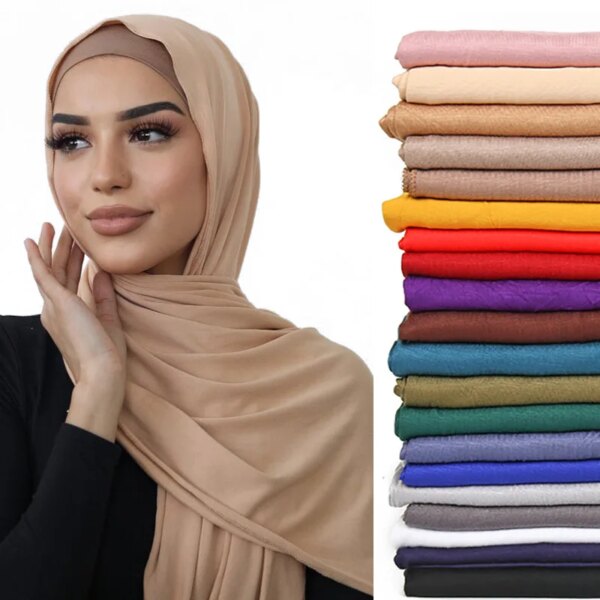 Abaya – foulard hijab en jersey de coton Modal, écharpe, turban absorbant