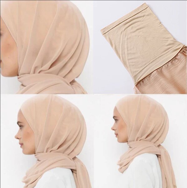 Hijab en mousseline de soie pour femmes musulmanes