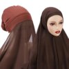 Hijab en mousseline de soie pour femmes musulmanes