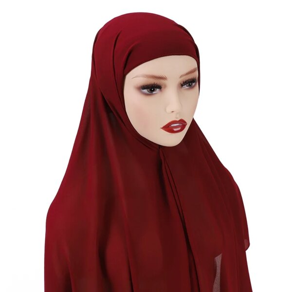 Hijab en mousseline de soie pour femmes musulmanes