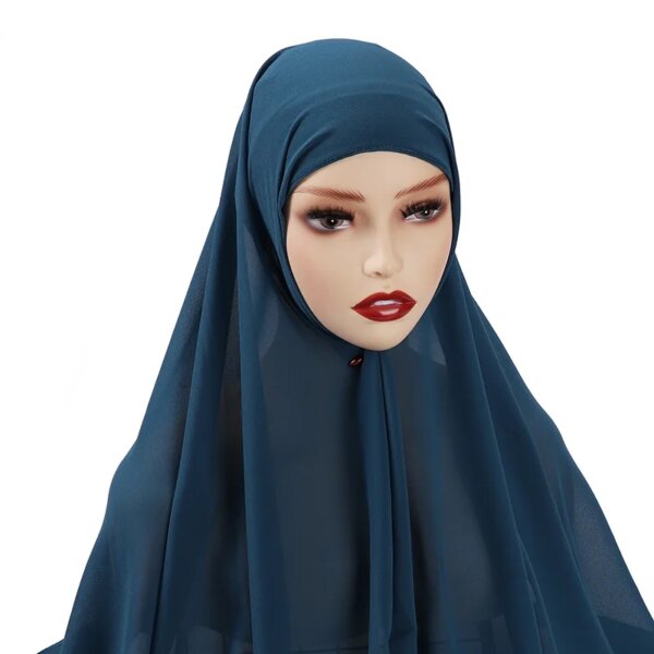 Hijab en mousseline de soie pour femmes musulmanes