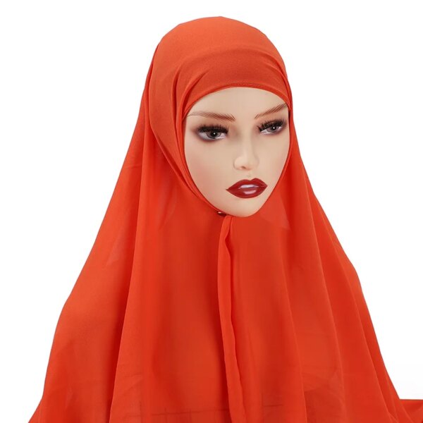 Hijab en mousseline de soie pour femmes musulmanes