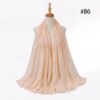 10888-530299.jpg Foulard Hijab en mousseline de soie 72x175cm, couleur unie, mode musulmane