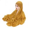 Hijab instantané en mousseline de soie avec bonnets en Jersey