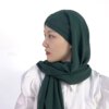 Hijab instantané en mousseline de soie avec bonnets en Jersey