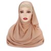 Hijab instantané en mousseline de soie avec bonnets en Jersey