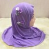 Hijab belle petite fille, hijab amira avec fleurs, pour enfants de 2 à 6 ans