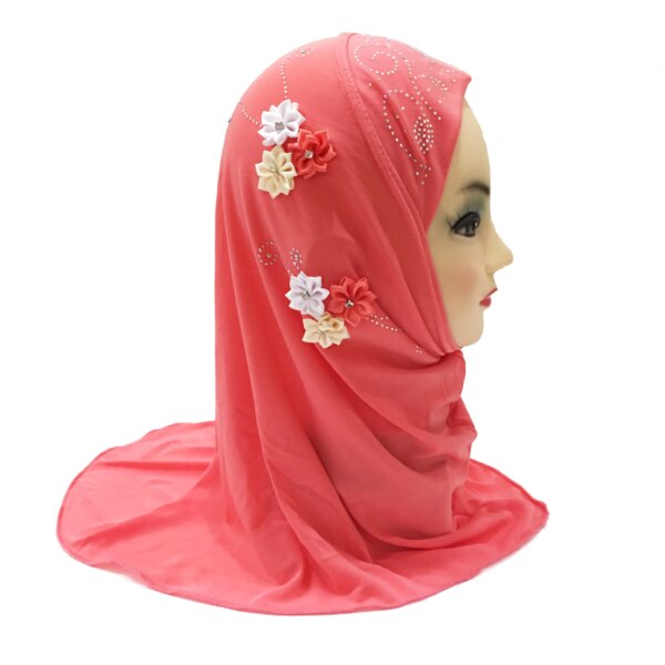 11107-ed43f1.jpg Hijab belle petite fille, hijab amira avec fleurs, pour enfants de 2 à 6 ans