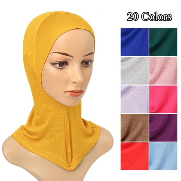 Hijab Turban musulman en coton, couverture complète, islamique