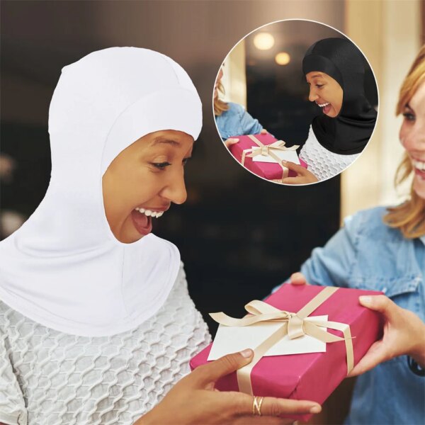 Hijab Sous-foulard musulman pour femmes, casquette Hijab en Modal