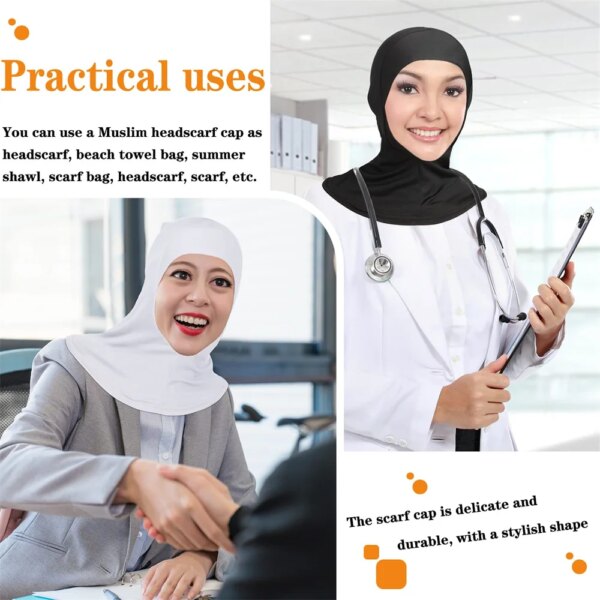 Hijab Sous-foulard musulman pour femmes, casquette Hijab en Modal