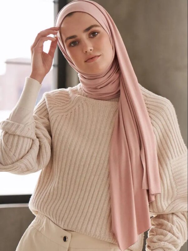 hijab jersey Écharpe Hijab en Jersey de coton pour femmes musulmanes