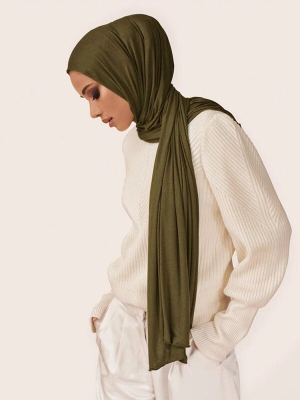 hijab jersey Écharpe Hijab en Jersey de coton pour femmes musulmanes