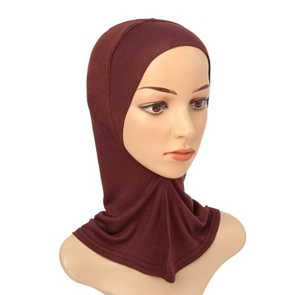Hijab Turban musulman en coton, couverture complète, islamique