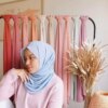 Hijab foulard musulmane pour femme, hijabs longue de couleur unie