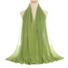 Hijab foulard musulmane pour femme, hijabs longue de couleur unie