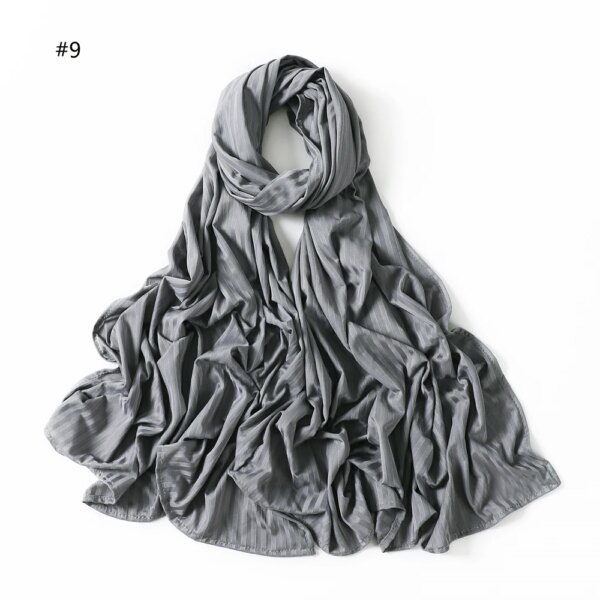 11317-905407.jpg Hijab en Jersey de coton côtelé pour femmes, Long châle musulman