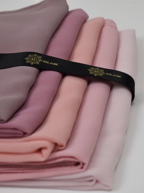 Hijab en mousseline de soie pour femmes, 72x175cm, foulard uni, mode musulmane