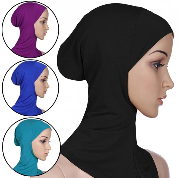 Hijab Couvre-tête Ninja musulman en coton pour femmes