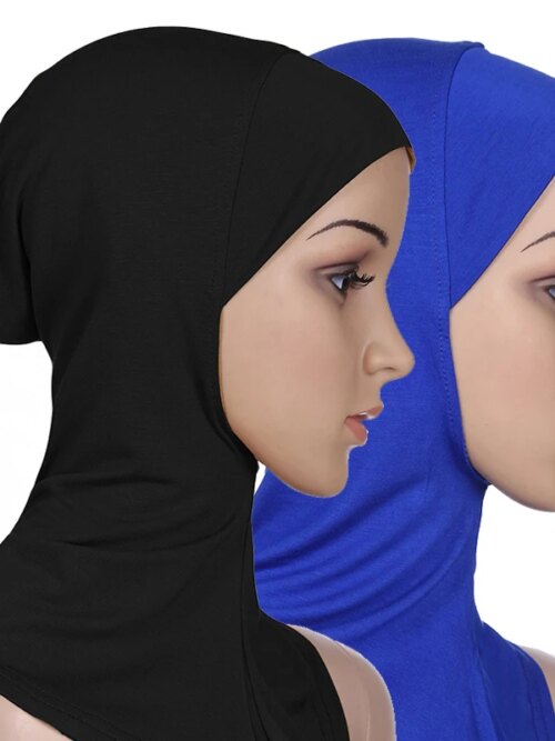 Hijab Couvre-tête Ninja musulman en coton pour femmes