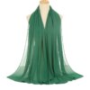 Hijab foulard musulmane pour femme, hijabs longue de couleur unie