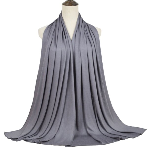 Hijab en Jersey de coton Modal pour femmes, longue écharpe, châle musulman