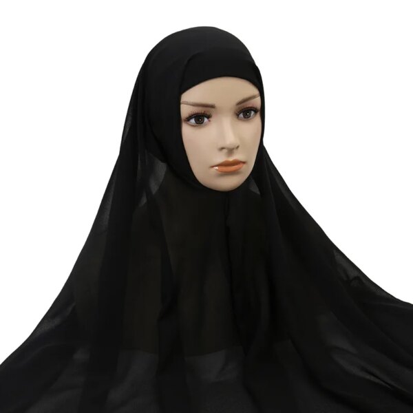 Hijab en mousseline de soie pour femmes musulmanes