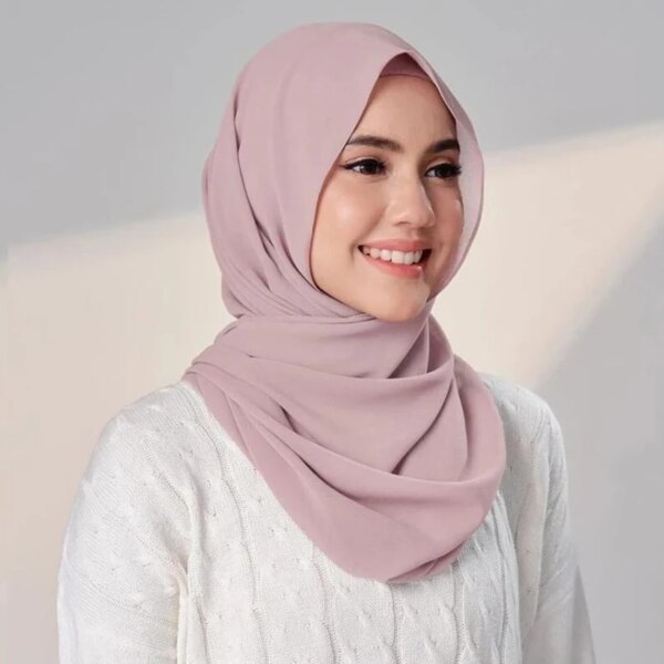Hijab en mousseline de soie pour femmes musulmanes