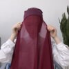 Hijab en mousseline de soie pour femmes musulmanes