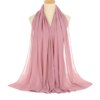 Hijab foulard musulmane pour femme, hijabs longue de couleur unie